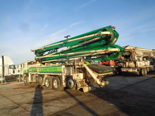 24-36 M দূরত্ব 6-6.6 MPa চাপ সহ ব্যবহৃত হলুদ ট্রাক কংক্রিট পাম্প