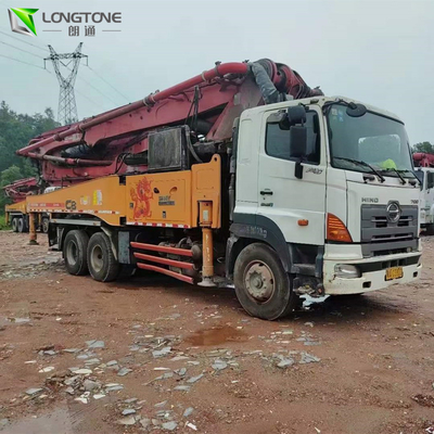 কাস্টম রঙ ব্যবহৃত ট্রাক কংক্রিট পাম্প, এস ভালভ পুটজমিস্টার 42 মি কংক্রিট পাম্প